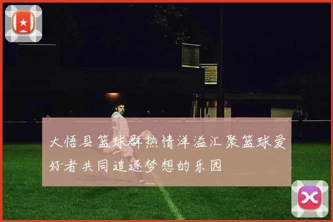 大悟县篮球群热情洋溢汇聚篮球爱好者共同追逐梦想的乐园